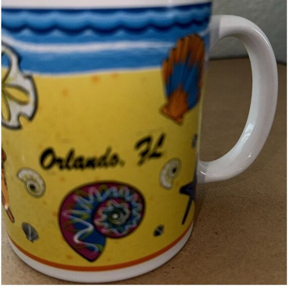 Set Of 7 Travel Destination Souvenir Mugs  Hawaii Orlando Key West  Ceramic Colo - Picture 10 of 16